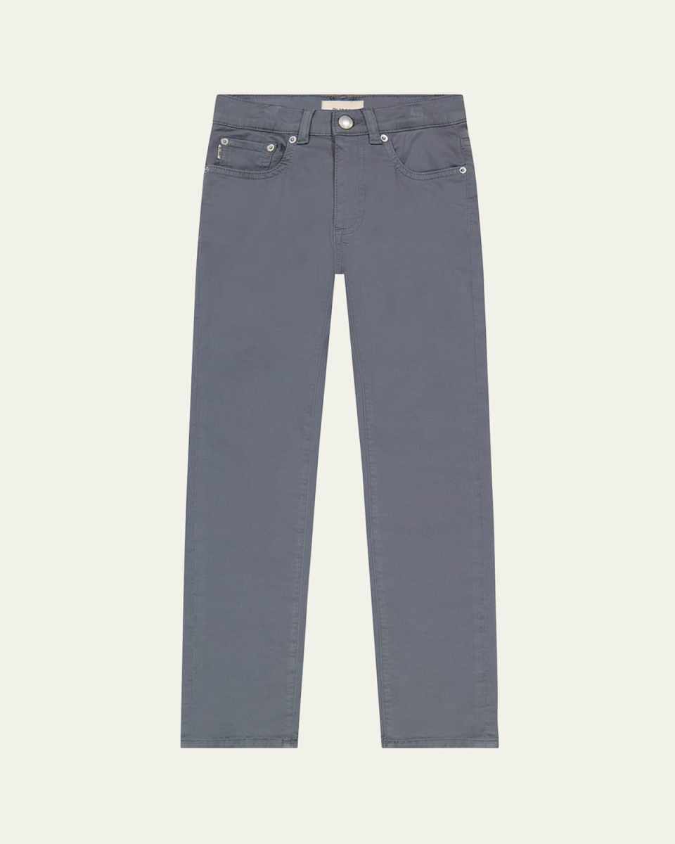 Boy's Brady Slim Cotton Twill Pants, Size 3-7